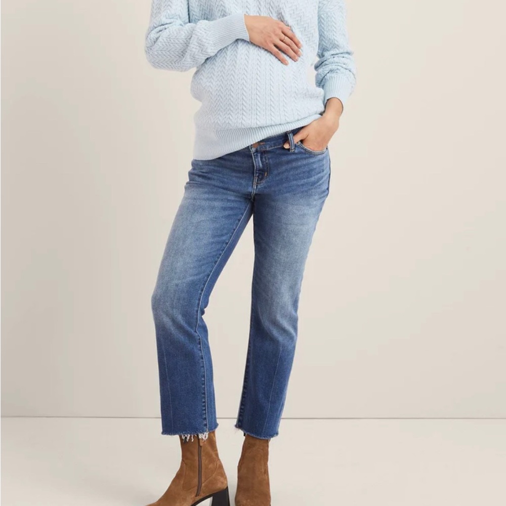 Hatch Crop Maternity Jeans NWT size 27